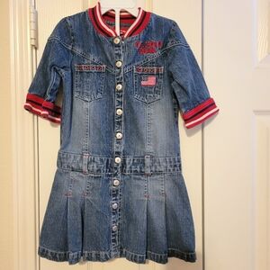 US POLO ASSN. Denim Dress Girl's Size 6 - Jean Dress